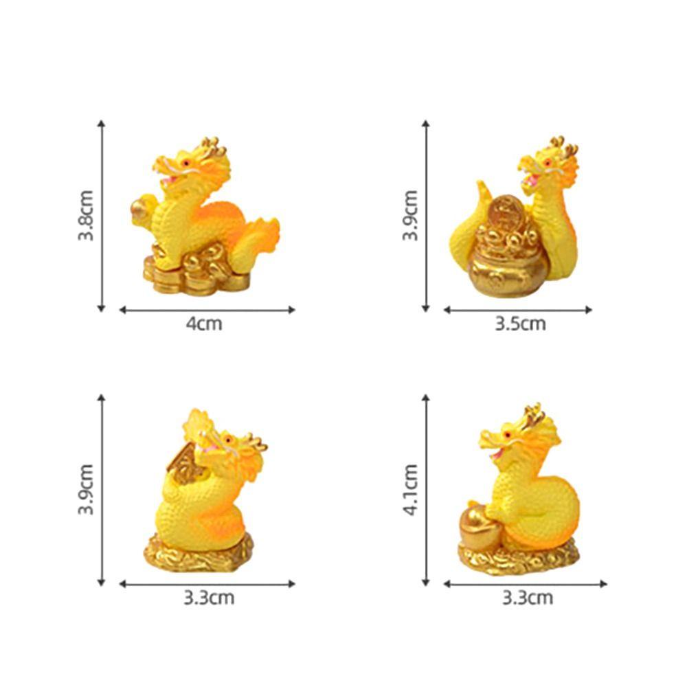 1 Tượng Rồng Vàng mini Trang Trí Tiểu Cảnh / Xe Hơi / Năm Mới