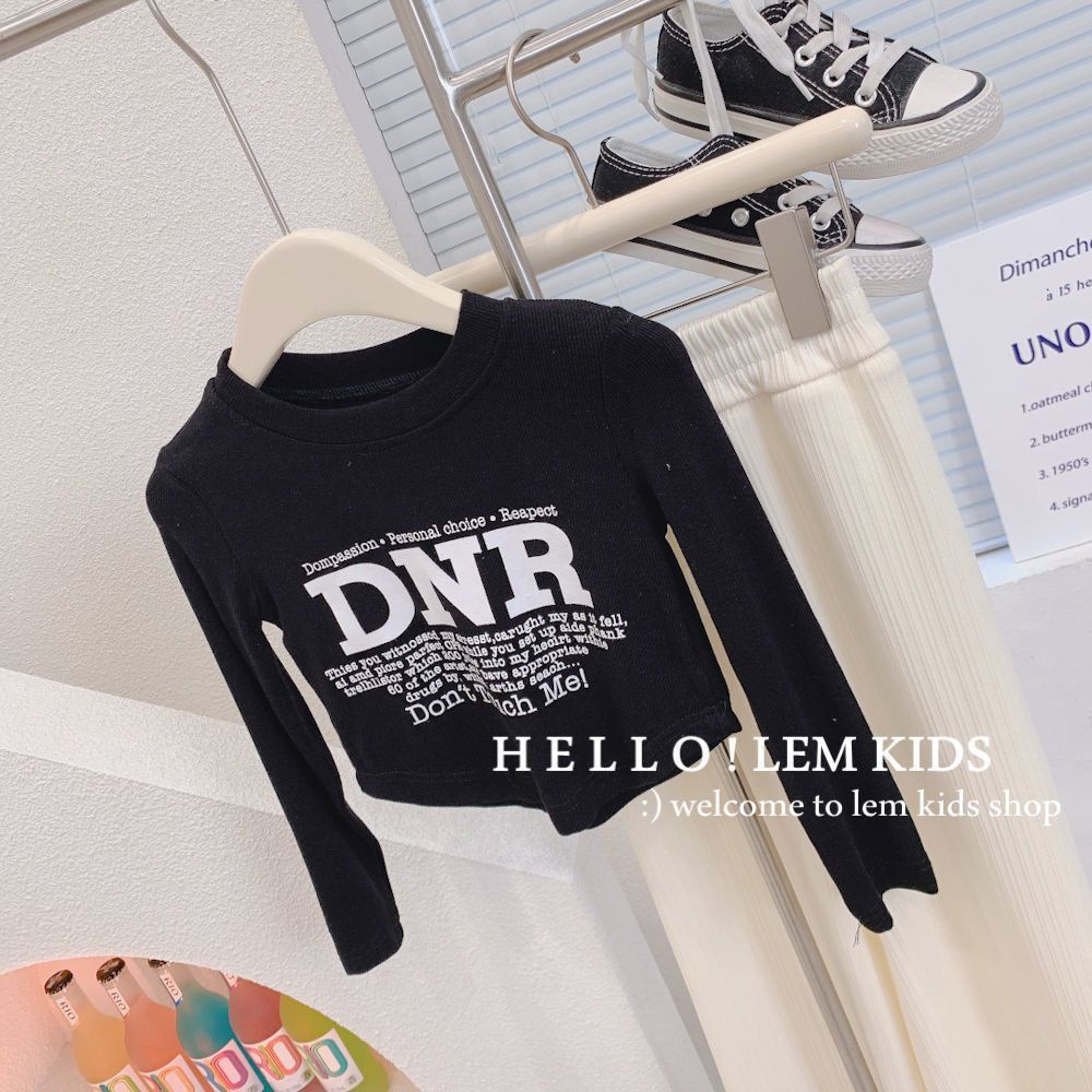 Áo Thun Tay Dài Phong Cách Hàn Quốc Cho Bé Gái 1-9 Tuổi