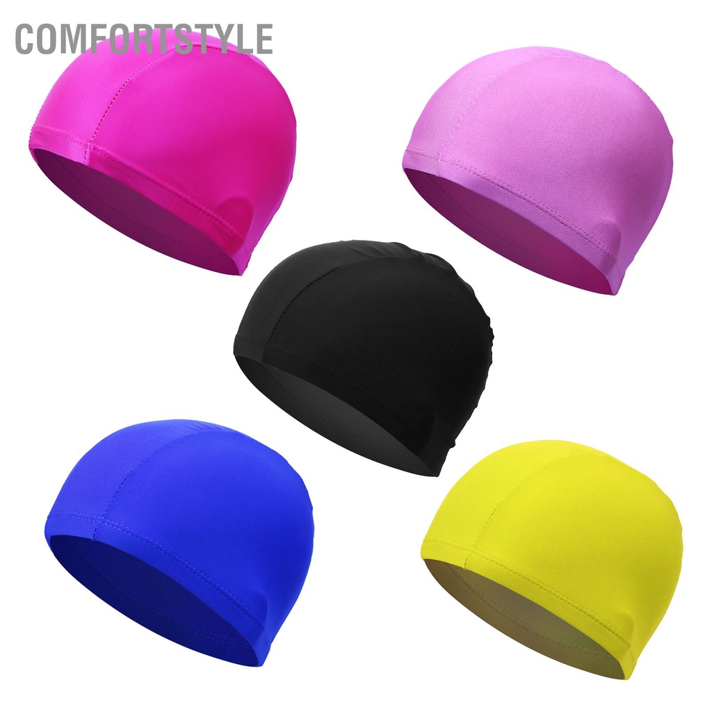 Comfortstyle Mũ Bơi Độ Đàn Hồi Cao Dày Bền Tắm Polyester Dành Cho Nữ