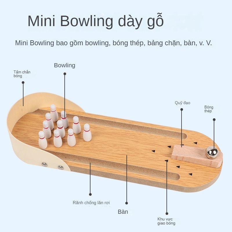 Bowling Gỗ mini