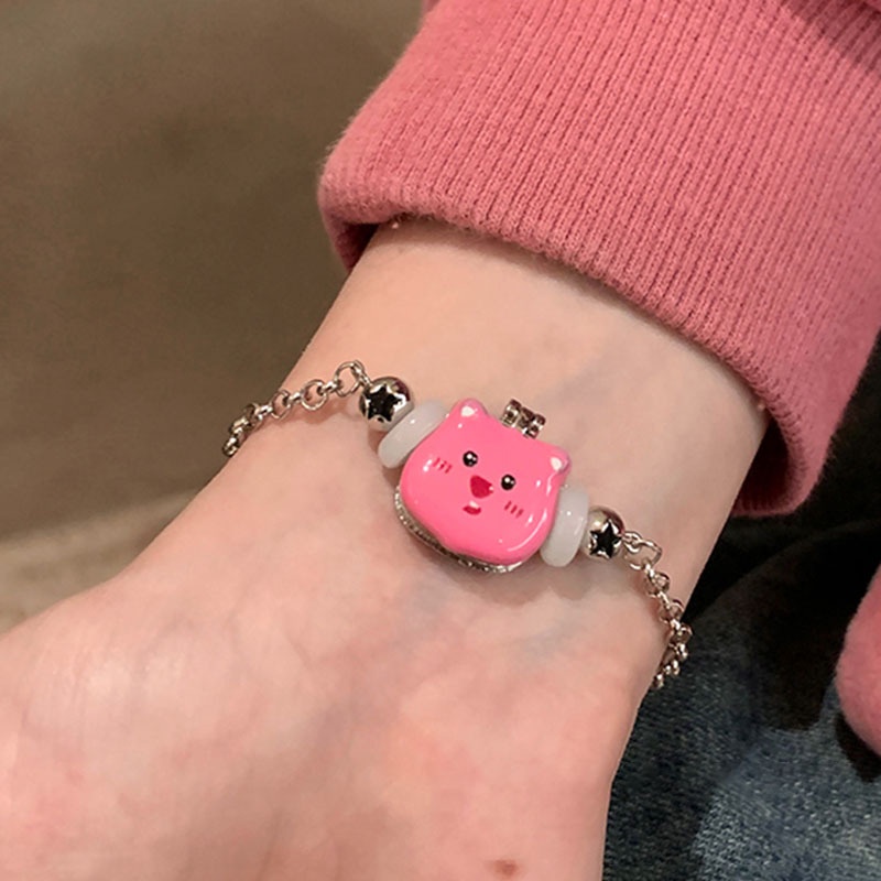 Kawaii loopy Vòng Tay Thiết Kế Hoạt Hình Màu Hồng Dễ Thương Cá Tính Làm Quà Tặng Dành Cho Bạn Nữ