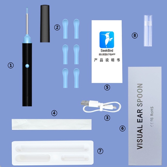 Bộ Dụng Cụ Lấy Ráy Tai Có camera 3.9mm Cho Người Lớn Và Trẻ Em