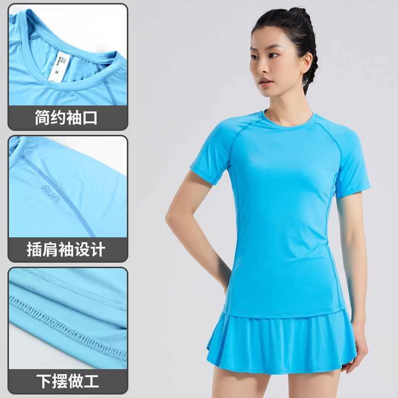 Marathon Áo Thun Thể Thao Tay Ngắn Siêu Nhẹ Thoáng Khí Nhanh Khô Thời Trang Cho Nữ