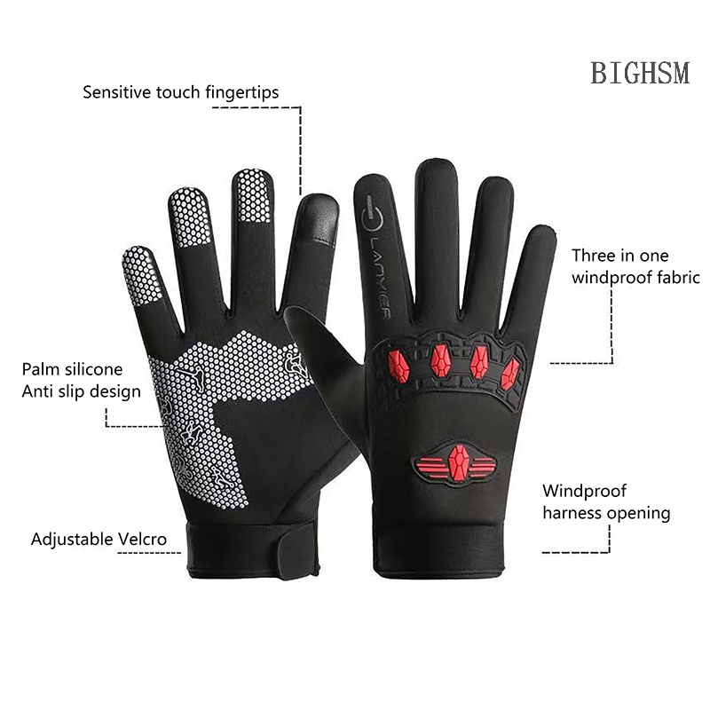 Găng Tay Giữ Ấm Mùa Đông Chống Trượt Chống Thấm Nước Có Thể Chạm Màn Hình Cảm Ứng Dành Cho Nam Nữ