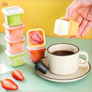 Khuôn làm đá viên nhỏ có nắp đậy trong tủ lạnh -L.H Store