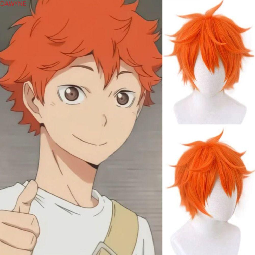 Tóc Giả Sợi Tổng Hợp Màu Nâu haikyuu! Bộ Tóc Giả Ngắn Giả Hóa Trang Nhân Vật hinata shoyo