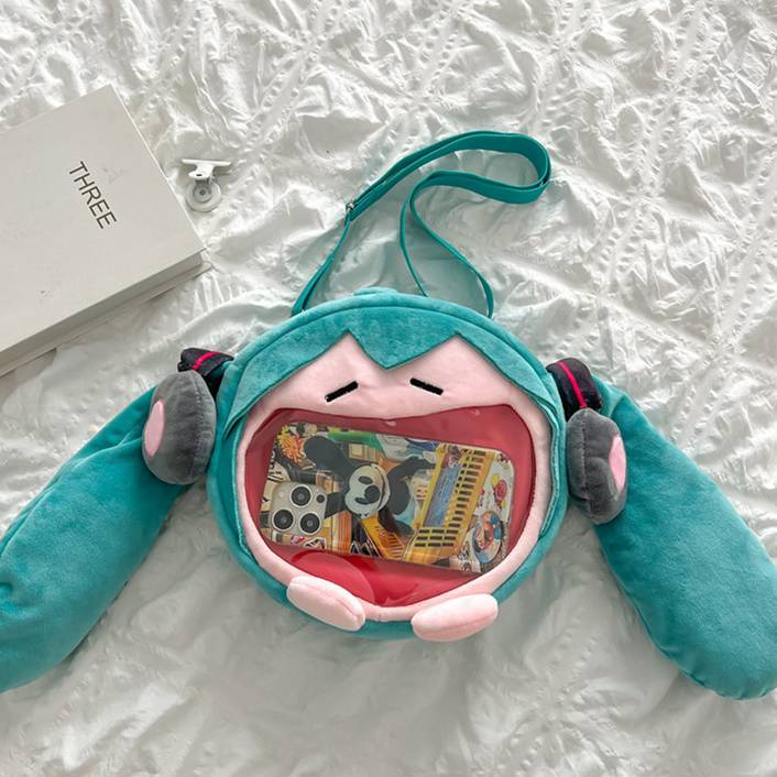 Túi Đựng Mỹ Phẩm 24cm Hình hatsune miku Xinh Xắn