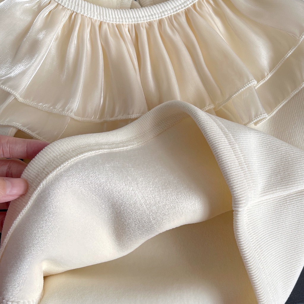 ÁO THUN DÀI TAY CỔ VIỀN BÈO BẮT SÁNG 2 LỚP XINH XẮN CHO BÉ- HÀNG QCCC