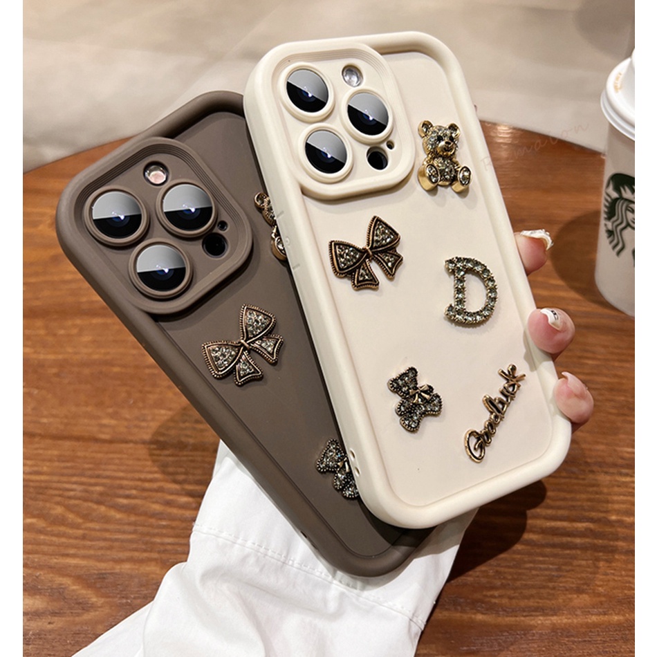 Sang Trọng Ốp Điện Thoại Silicon Mềm Hình Gấu Cho iphone 11 12 13 14 15 pro max 11pro x xr xs max 6 6s 7 8 plus se 2020 13pro 14pro