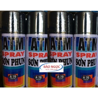 Sơn phun xịt ATM A70 màu xám đen, xám xingfa sơn Honda, cổng hàng rào nhà cửa