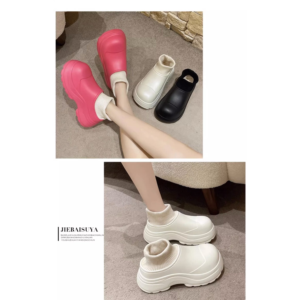 Không thấm nước Dép cotton  Lót Nhung Dày Dặn Giữ Ấm Thời Trang Mùa Đông Cho Nữ