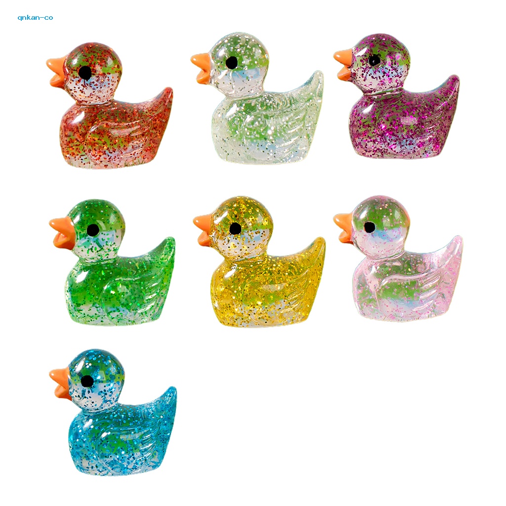 Qnkan Vịt Nhựa resin Lấp Lánh Trang Trí Bàn Làm Việc / Nhà Búp Bê