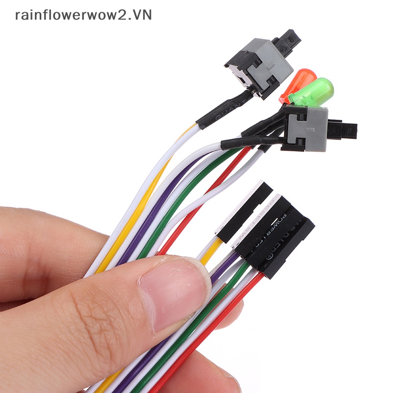 Atx pc Dây Cáp Nguồn on / off / reset Công Tắc Đèn led