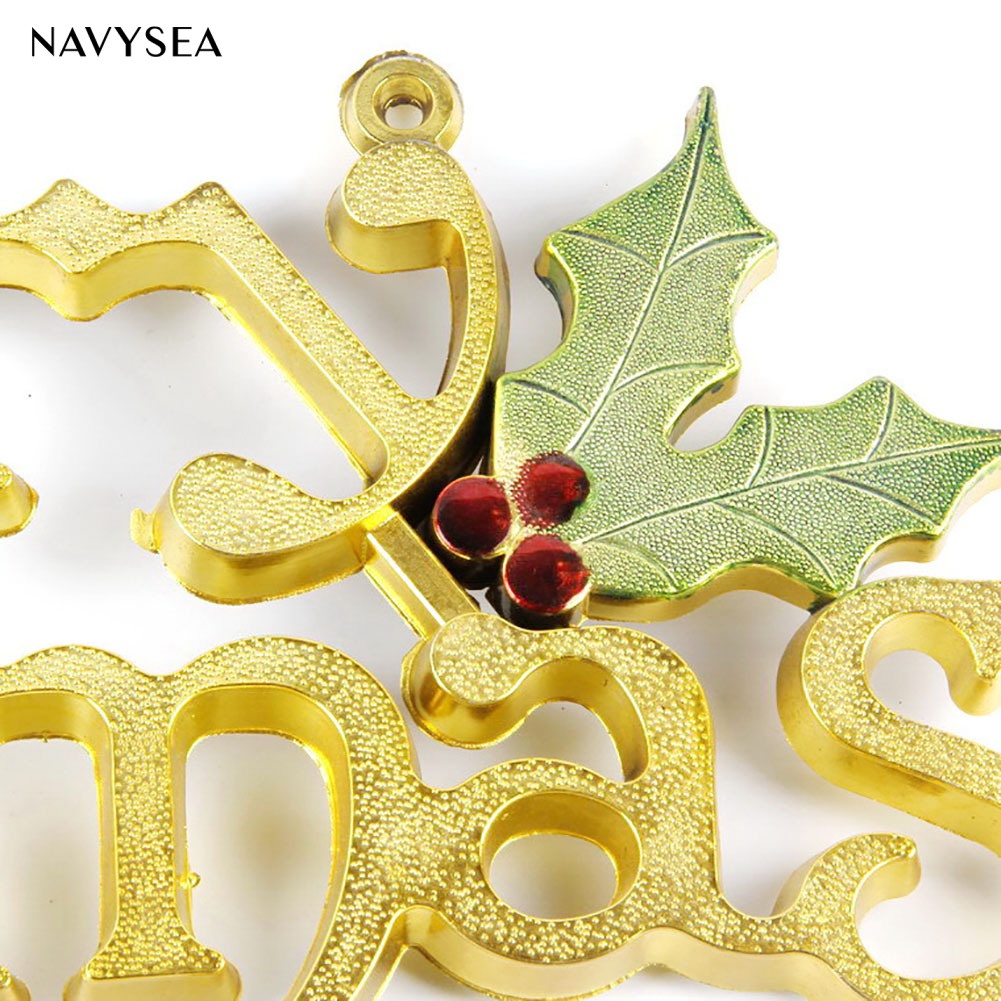 Set 2 Chữ Gỗ Lấp Lánh Trang Trí Giáng Sinh