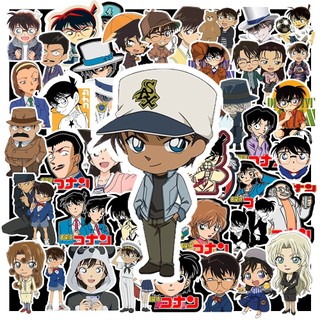 Sticker Chống Nước - 50 cái Sticker Conan , Hình Dán Shinichi giá rẻ, decal thám tử conan dán mũ bảo hiểm