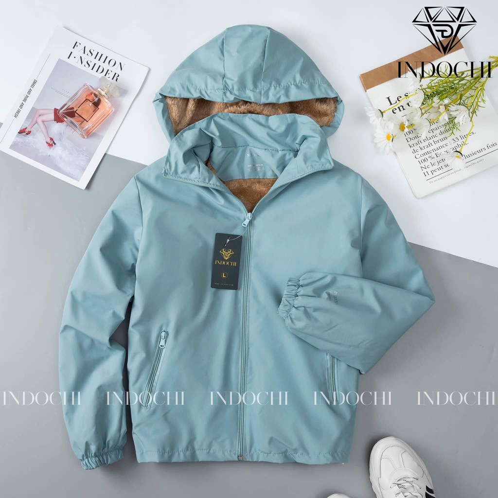 Áo Khoác Gió Lót Lông Nữ Cao Cấp Indochi - Áo Lót Lông Dày Dặn, Ấm Áp Cho Mùa Đông
