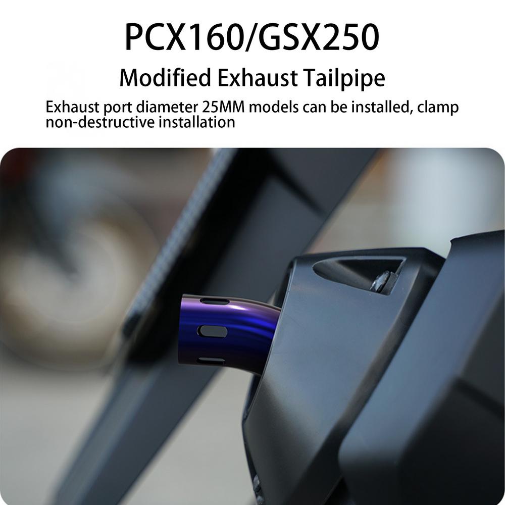 Ronxmor 1 Ống Pô Xả Khí Bằng Thép Không Gỉ Trang Trí Bảo Vệ Cho uhr pcx160 gsx250 cb400f