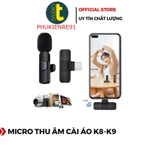 Micro Không Dây Cài Áo K9 - Khử Tiếng Ồn Cao Cấp Khoảng Cách 20m