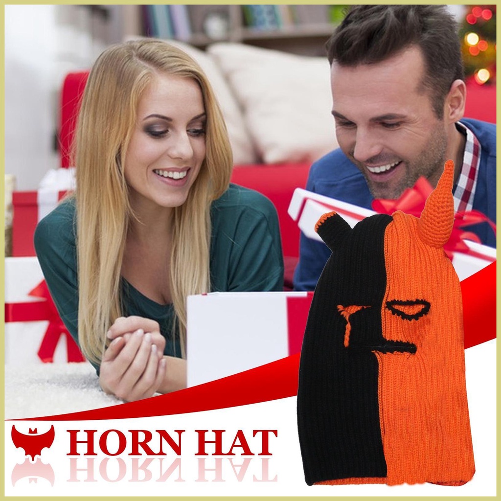 Mũ Len Trùm Đầu Có Sừng Che Mắt Giữ Ấm Khi Đi Cắm Trại / Thể Thao Ngoài Trời Thời Trang aseavn aseavn