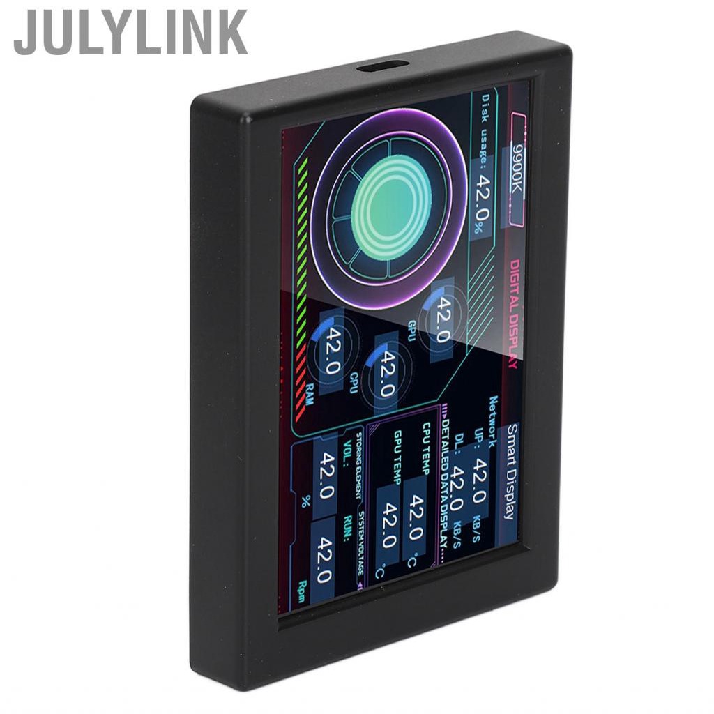 Julylink 3.5 PC  Panel Display DIY Type C IPS USB Temperature With RHS