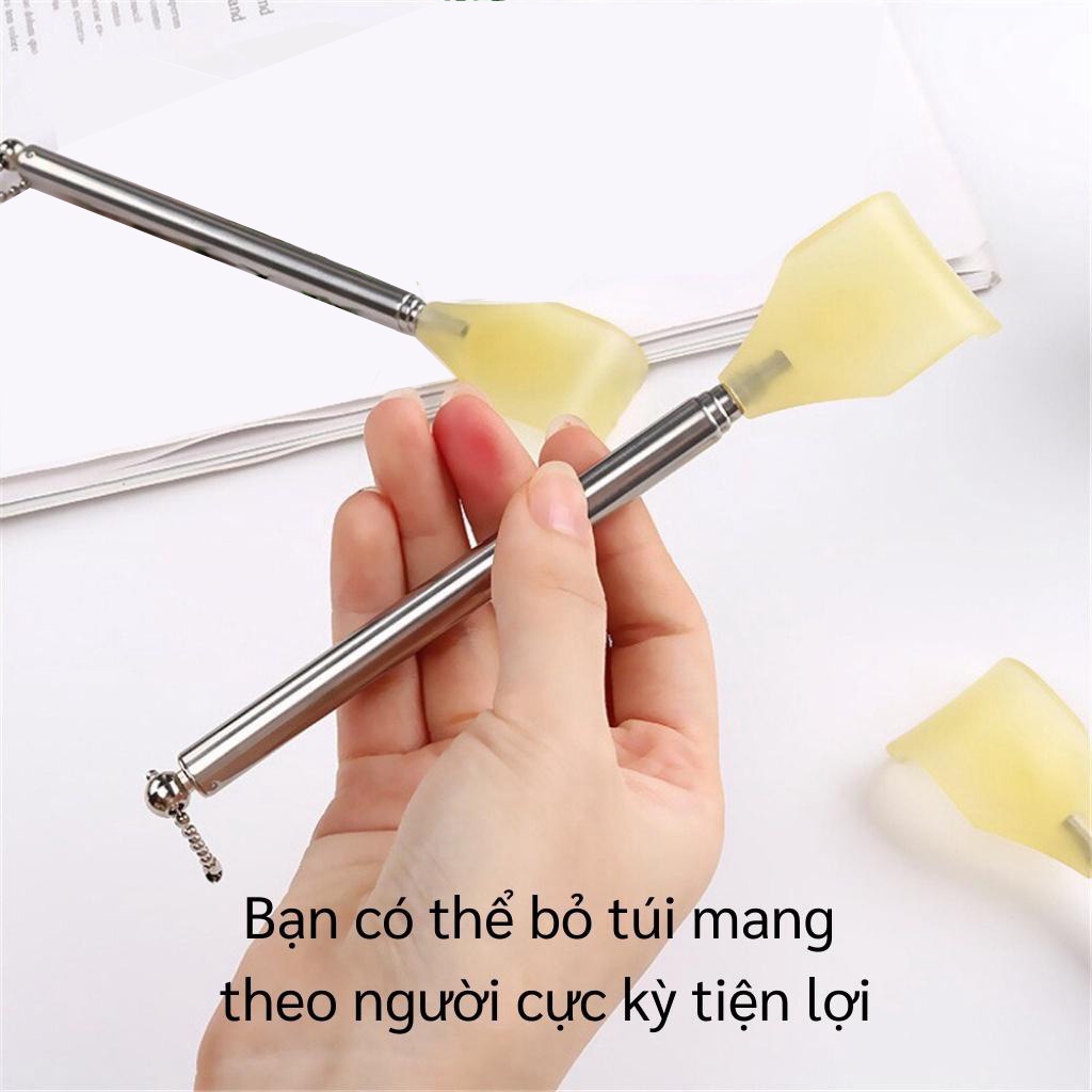 Cây Gãi Lưng Inox Cao Cấp Kéo Dài Rút Gọn Tiện Dụng Hình Bàn Tay