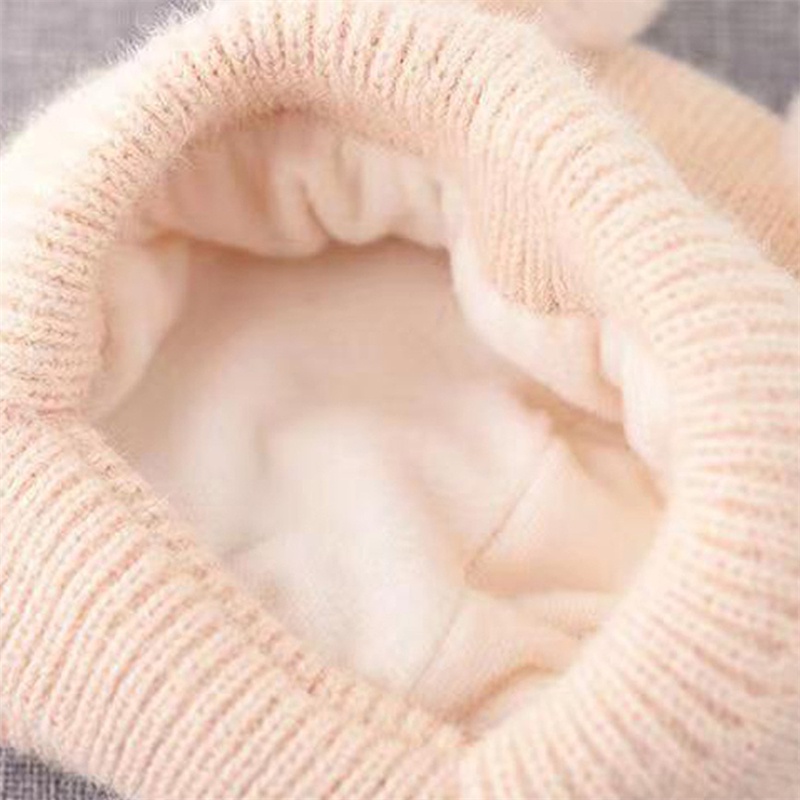 Mũ Len Thu Đông Siêu Dễ Thương Bảo Vệ Tai Cho Bé Sơ Sinh