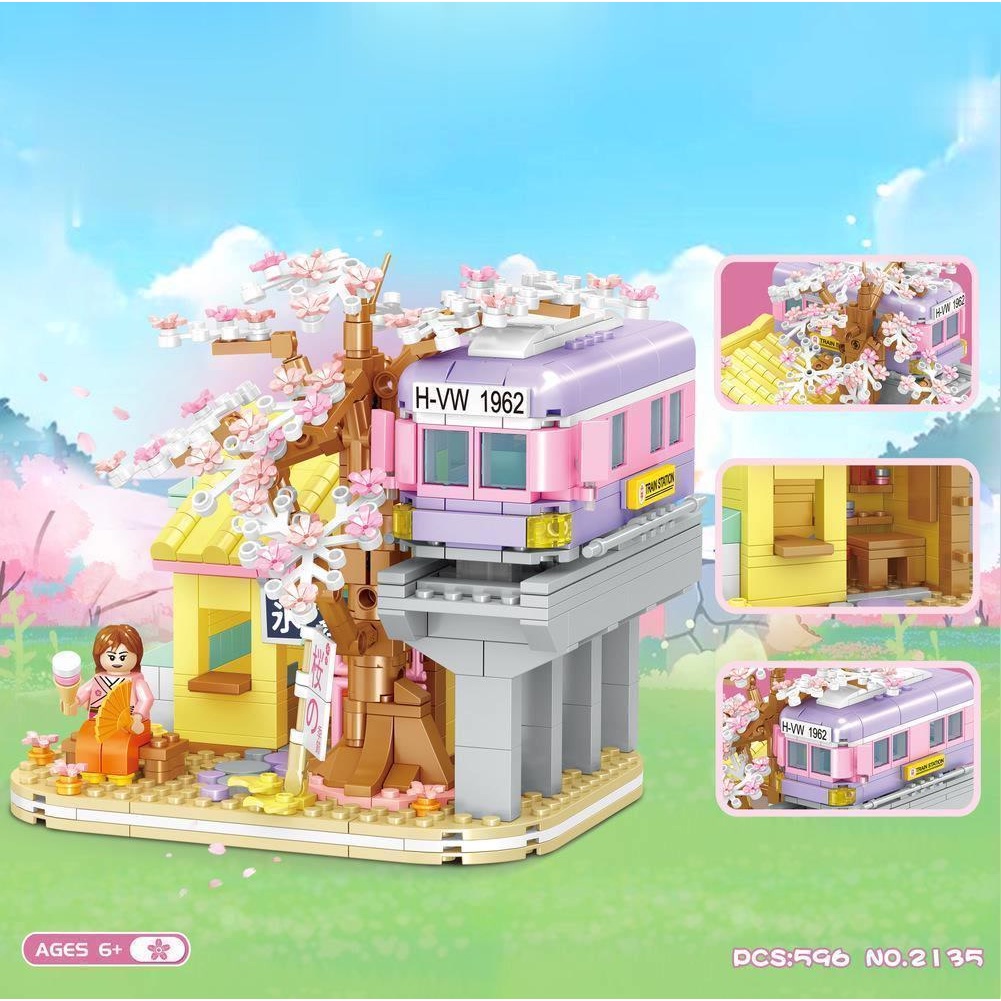 Mô Hình Thành Phố Quán trà chanh 1294 Bộ Đồ Chơi nhà Lắp Ráp -Món quà lý tưởng cho người thân và bạn bè