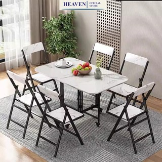 Bàn ăn chữ nhật gấp gọn thông minh tiện lợi đa năng , thương hiệu Heaven - HV329