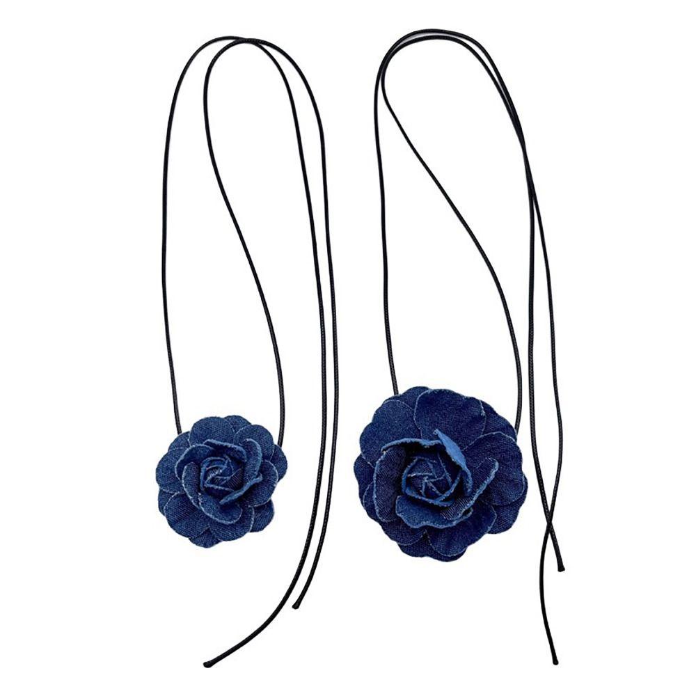 Vòng Cổ choker Dây Dài Mặt Hình Hoa Hồng Tùy Chỉnh Kích Thước 1 Kiểu Pháp Thanh Lịch Cho Nữ