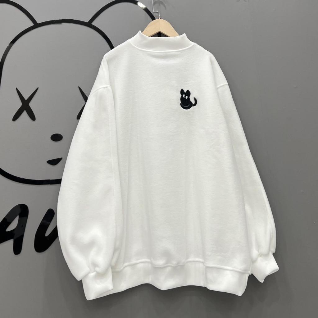 Áo Sweater Trơn Nỉ Bông Form Rộng Nam Nữ Unisex Dáng Oversize