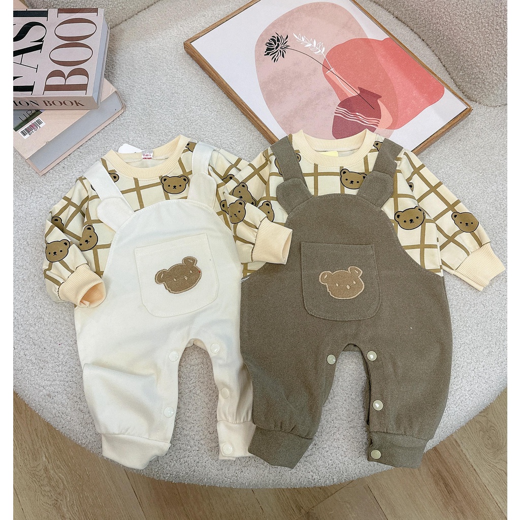 Bộ body dài tay bodysuit áo liền quần bộ đồ liền thân Babyshop88 cho bé trai bé gái M15.11.23-3