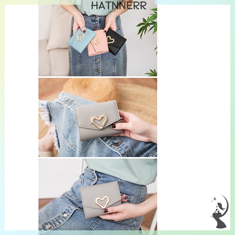 Ví Ngắn Hình Trái Tim Thời Trang Cho Nữ fhs