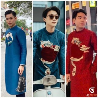 Áo dài nam chất gấm dệt cao cấp áo dài cách tân truyền thống đẹp sang trọng ,đứng phom hàng thiết kế giá bán sỉ