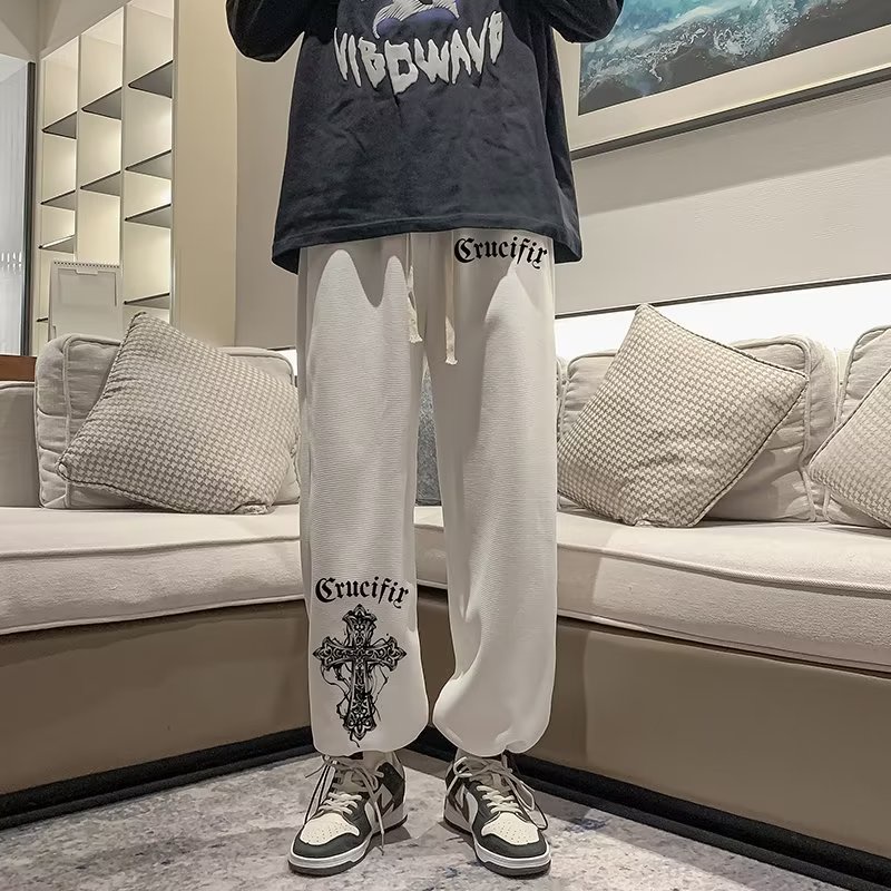 Quần Thể Thao Ống Đứng In Chữ Phong Cách hip hop Đường Phố Mỹ Cỡ m-5xl Thời Trang Mùa Thu Cho Nam