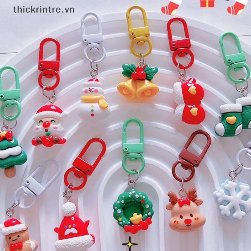 Th Móc Khóa Hình Búp Bê Hoạt Hình Người Tuyết Tuần Lộc Ông Già Noel Dễ Thương Làm Quà Tặng Giáng Sinh V