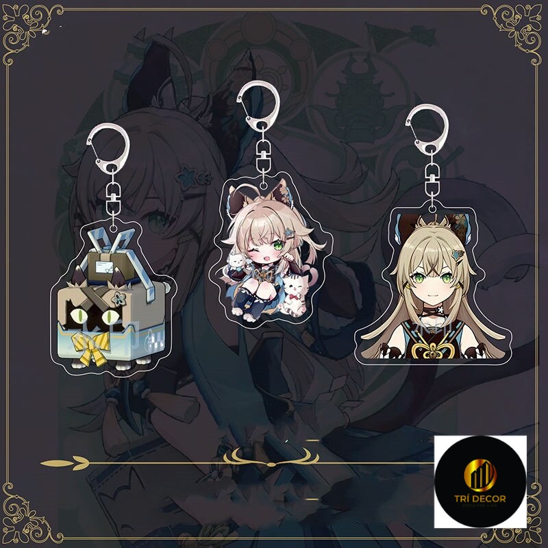 Móc khoá Kirara Anime Q Version KeyChain Genshin Impact Anime Manga Nhật Bản Phụ Kiện Trang Trí Túi xách Balo