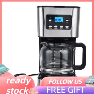 Hanhan1 Máy pha cà phê nhỏ giọt 1.5L Máy pha 12 cốc có hẹn giờ chiết xuất tự động