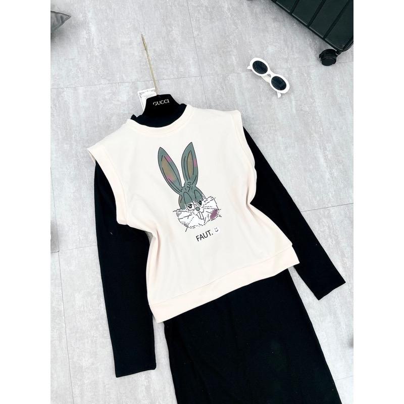 Set váy  bầu len thun + gile giữ nhiệt trẻ trung năng động hottrend thu đông mới