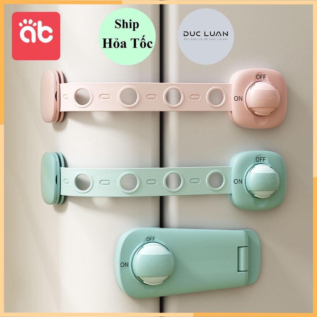 Khóa tủ lạnh bản cao cấp, thông minh - Khóa tủ, ngăn kéo giũ an toàn cho bé -Kep dán 3M