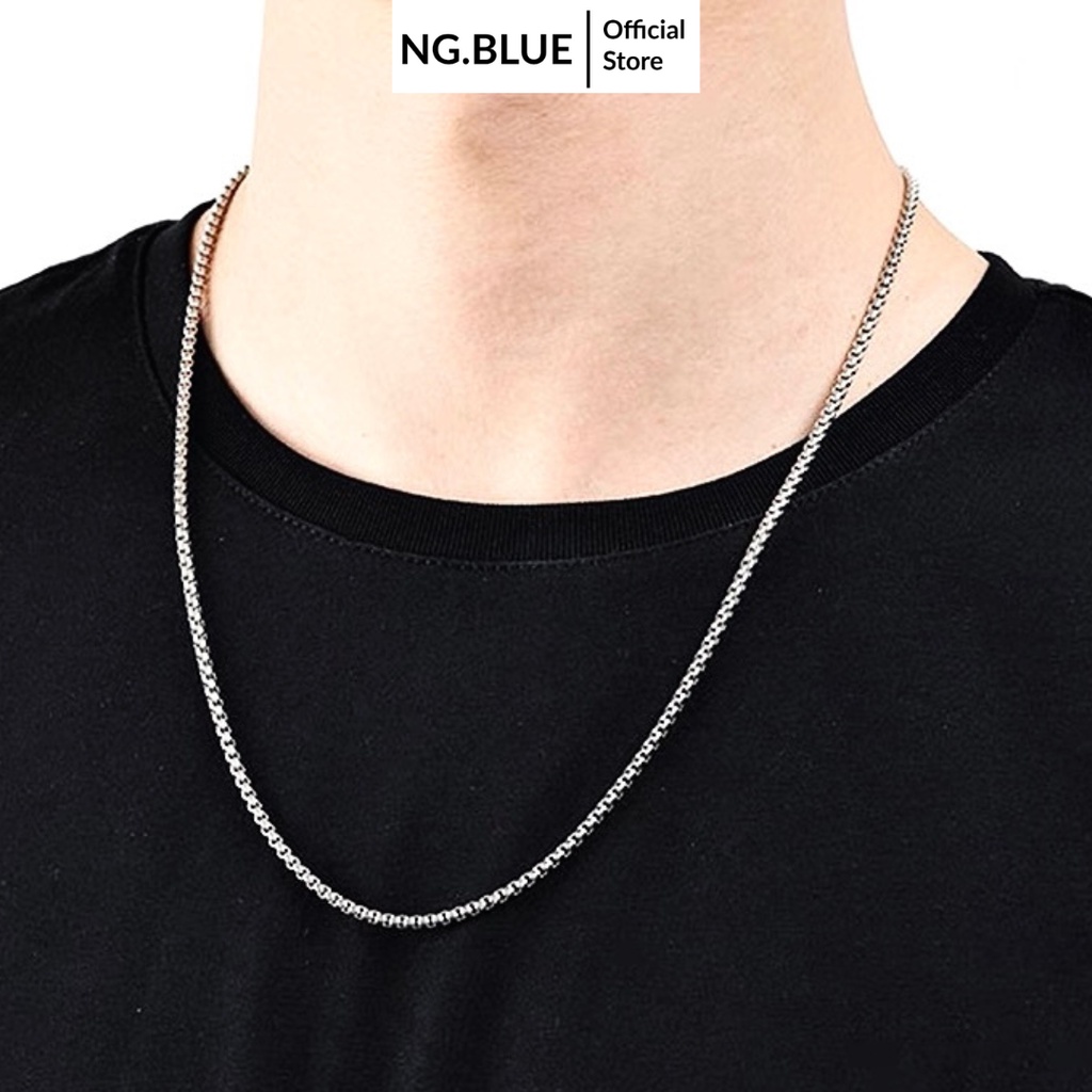 Dây chuyền vòng cổ nam nữ màu bạc thép titan không gỉ đẹp rẻ phụ kiện thời trang hiphop unisex đơn giản basic