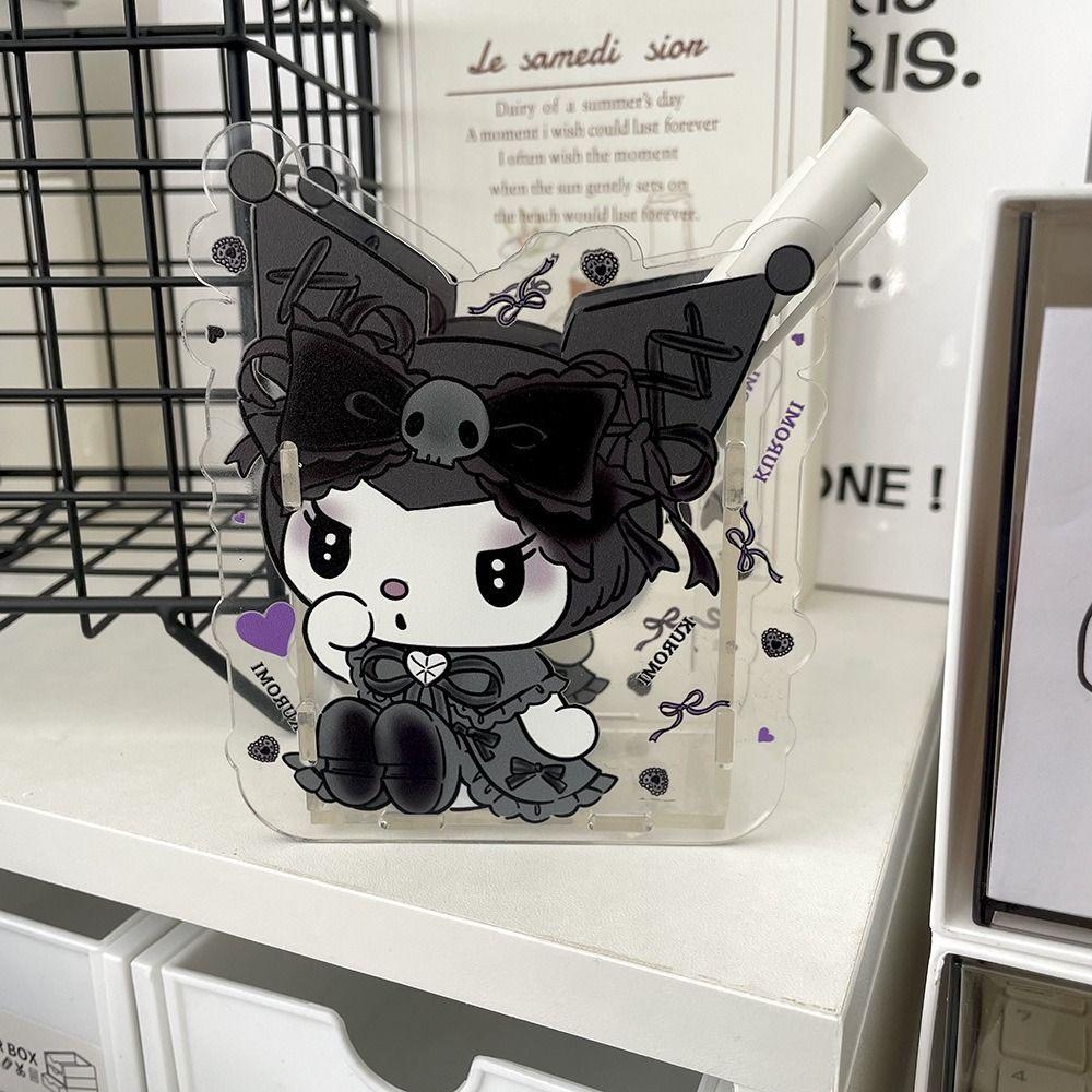 Mmluck Hộp Đựng Cọ Trang Điểm Bằng acrylic Trong Suốt Hình anime kuromi Đáng Yêu