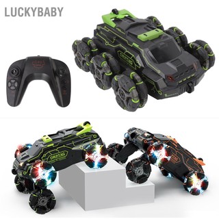 Luckybaby cảm biến cử chỉ tỷ 6 bánh xoay 360 độ tay 2.4g rc đóng thế xe có xịt ánh sáng âm nhạc