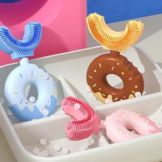 Bàn Chải Đánh Răng silicone Hình Chữ u Xoay 360 Độ Cho Bé Sơ Sinh