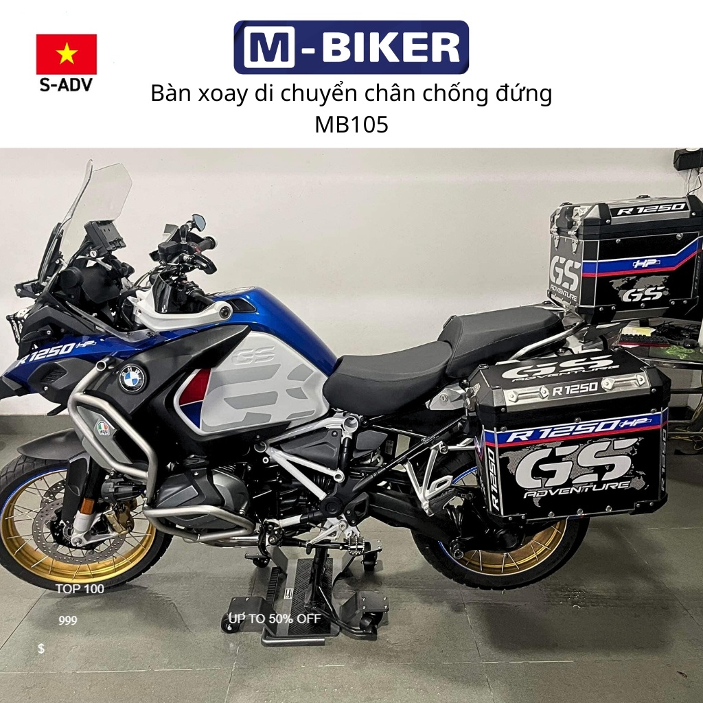 Ben nâng xe máy moto di chuyển chân chống đứng của Mbiker Mb105