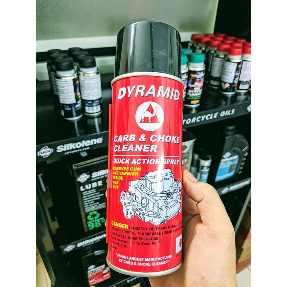 Chai Xịt chế hòa khí DYRAMID , Bình xăng con ,vệ sinh kim phun, buồng đốt ,  450ml chính hãng