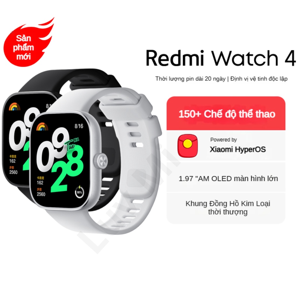 Đồng Hồ Redmi Watch 4 Đồng Hồ Thông Minh Xiaomi Redmi Watch 4 Thể Thao Chạy Bộ Bluetooth Cuộc Gọi Kéo Dài Thời Lượng Pin