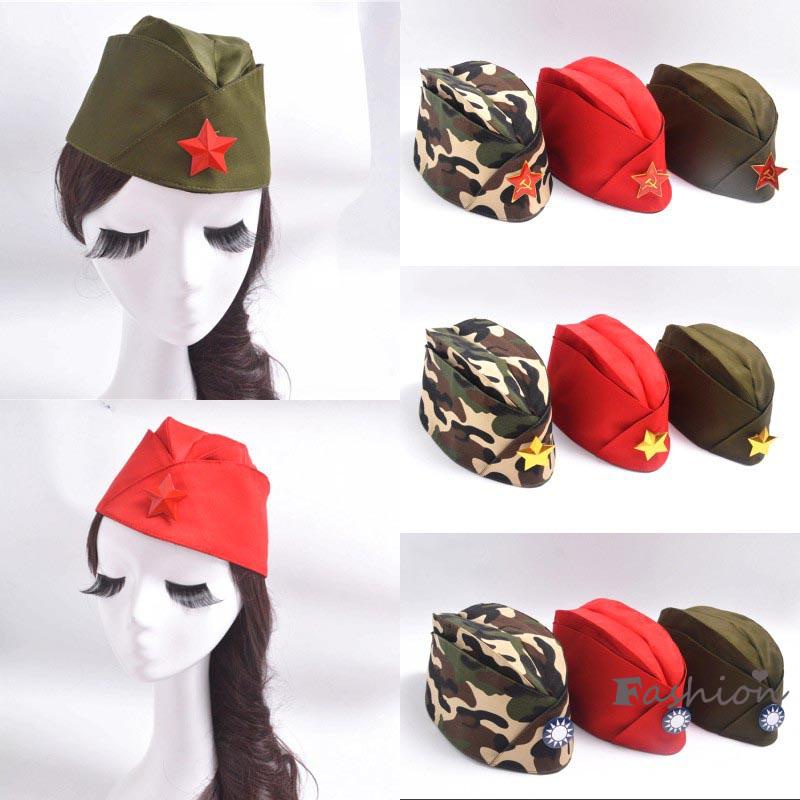 Mũ Thuyền Vải canvas Mềm Màu Xanh Lá Quân Đội Nga