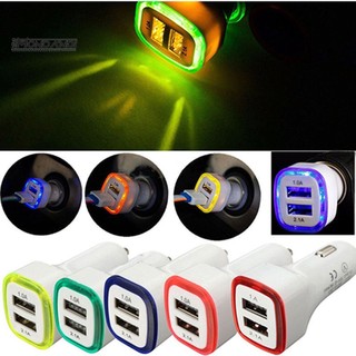MONDANDI Tẩu Sạc Nhanh 2.1A Hai Cổng Usb Đèn Led Gắn Xe Hơi Cho Iphone Ipad Samsung Galaxy
