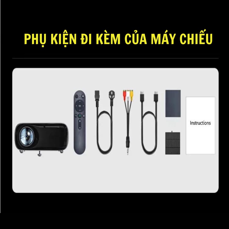 Máy Chiếu 4K Androi KAW XMAX10 Chiếu Siêu Nét, Xem Phim Giải Trí, Dạy Học, Văn Phòng, Đa Năng - Bảo hành chính hãng