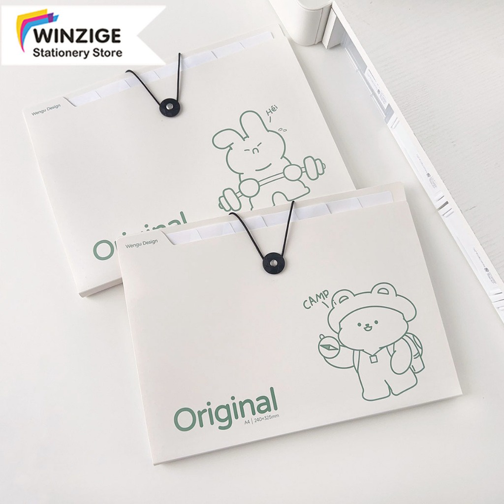 Winzige A4 Túi đựng tài liệu nhiều 8 ngăn cute - tệp đựng tài liệu kẹp file túi đựng tài liệu A4 phụ kiện văn phòng phẩm